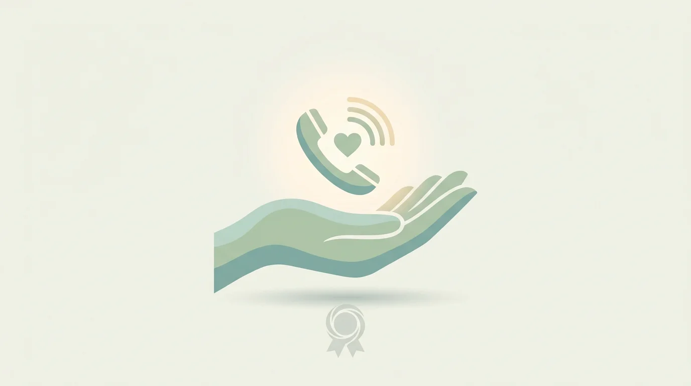 Sinnbild fuer verantwortungsvolles Spiel: eine schuetzende Hand und ein Telefon-Symbol als Hinweis auf kostenlose anonyme Hilfe bei der Bundeszentrale fuer gesundheitliche Aufklaerung