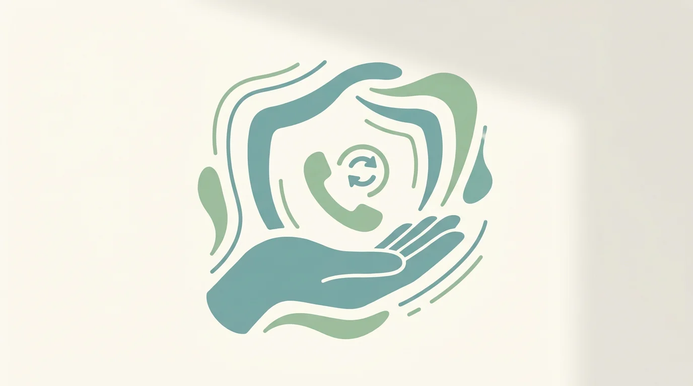 Sinnbild fuer verantwortungsvolles Spiel: eine schuetzende Hand und ein Telefon-Symbol als Hinweis auf kostenlose anonyme Hilfe bei der Bundeszentrale fuer gesundheitliche Aufklaerung