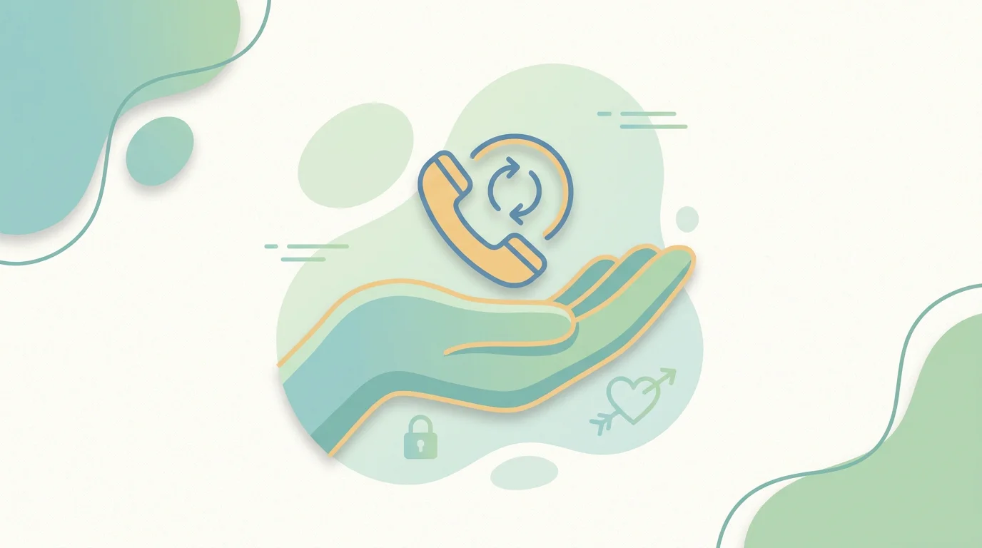 Sinnbild fuer verantwortungsvolles Spiel: eine schuetzende Hand und ein Telefon-Symbol als Hinweis auf kostenlose anonyme Hilfe bei der Bundeszentrale fuer gesundheitliche Aufklaerung