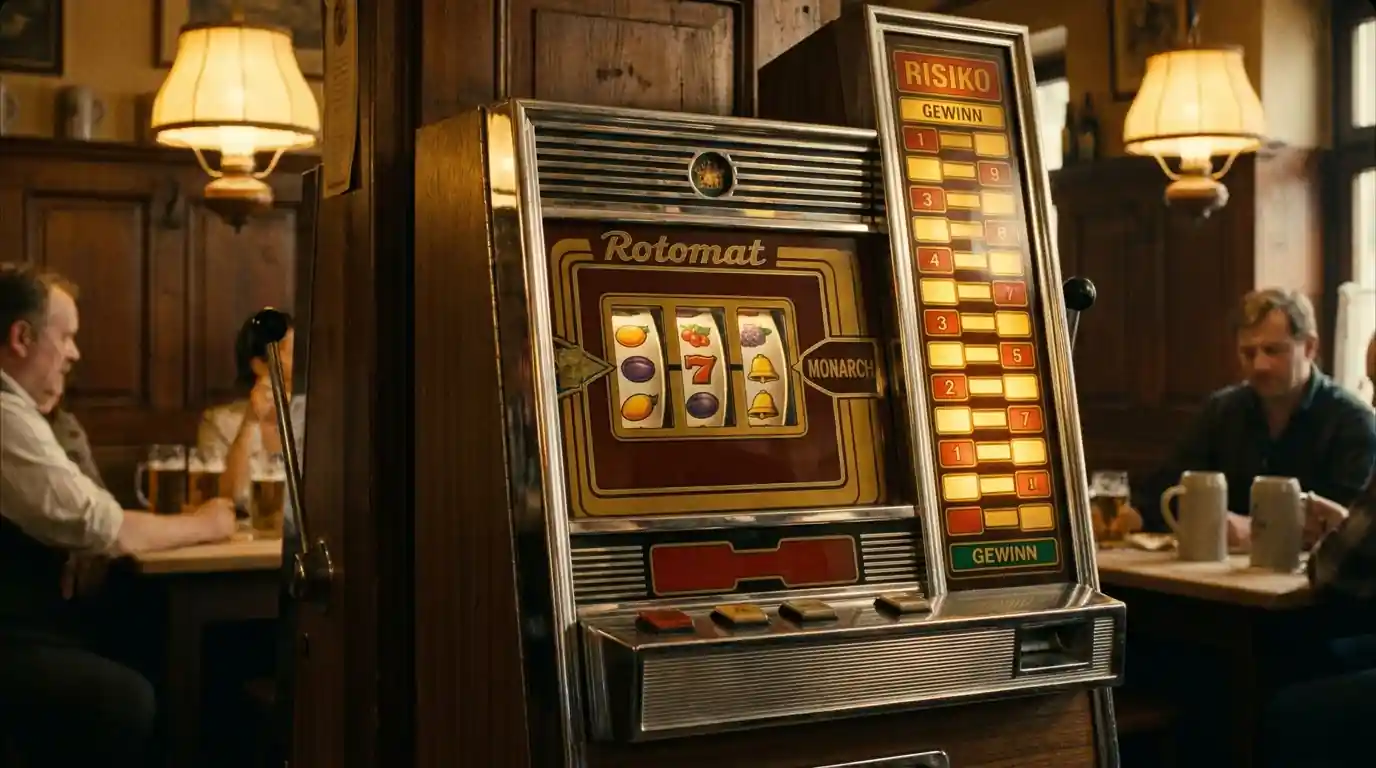 Merkur-Slot mit Risikoleiter und klassischer Spielhallen-Optik