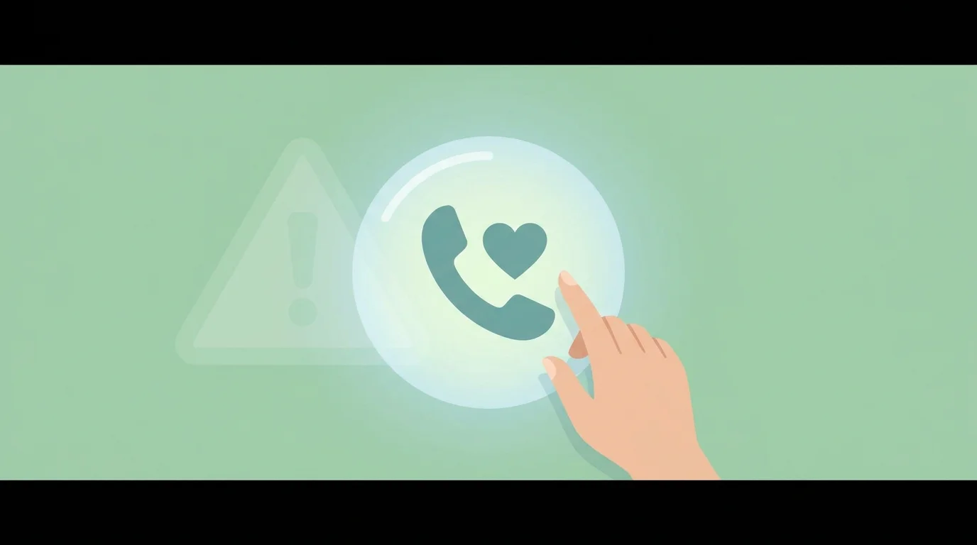 Sinnbild fuer verantwortungsvolles Spiel: eine schuetzende Hand und ein Telefon-Symbol als Hinweis auf kostenlose anonyme Hilfe bei der Bundeszentrale fuer gesundheitliche Aufklaerung