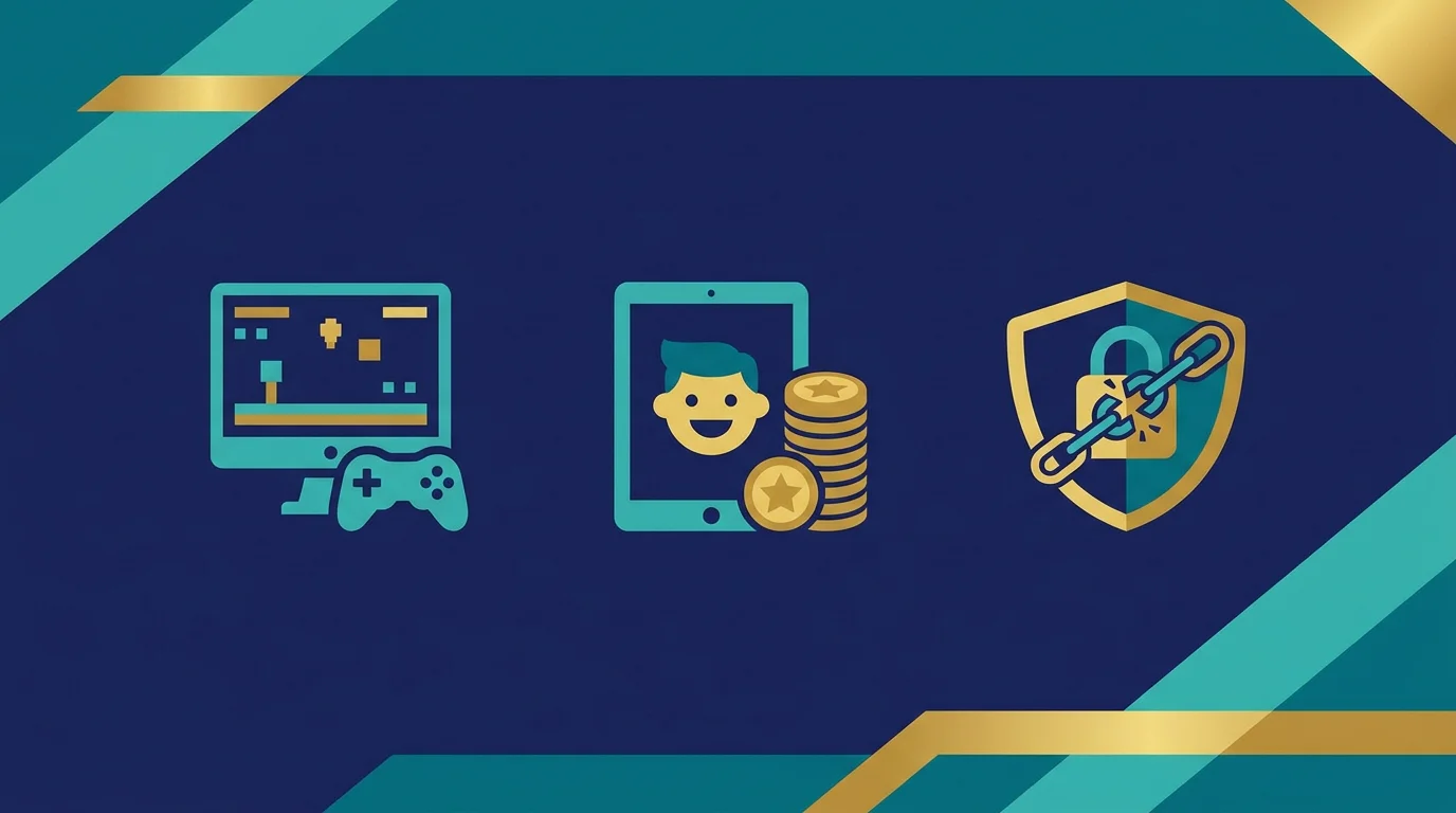 Drei Wege zum Gratis-Spiel: eine Hersteller-Demo, eine Fun-App mit virtuellen Münzen und ein eingeschränktes Lizenz-Symbol