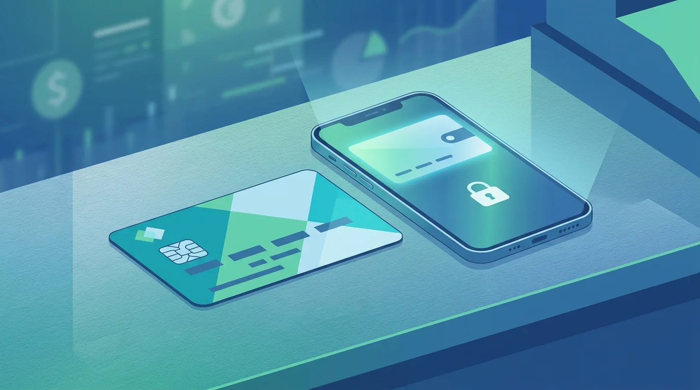 Eine paysafecard-Guthabenkarte neben einem Handy als legale Prepaid-Alternative zum SIM-Guthaben
