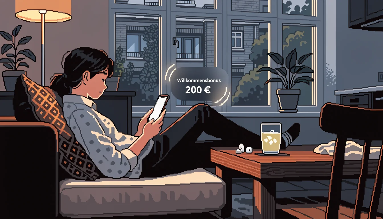 Entspannter Abend im Wohnzimmer mit Smartphone und Freispielen