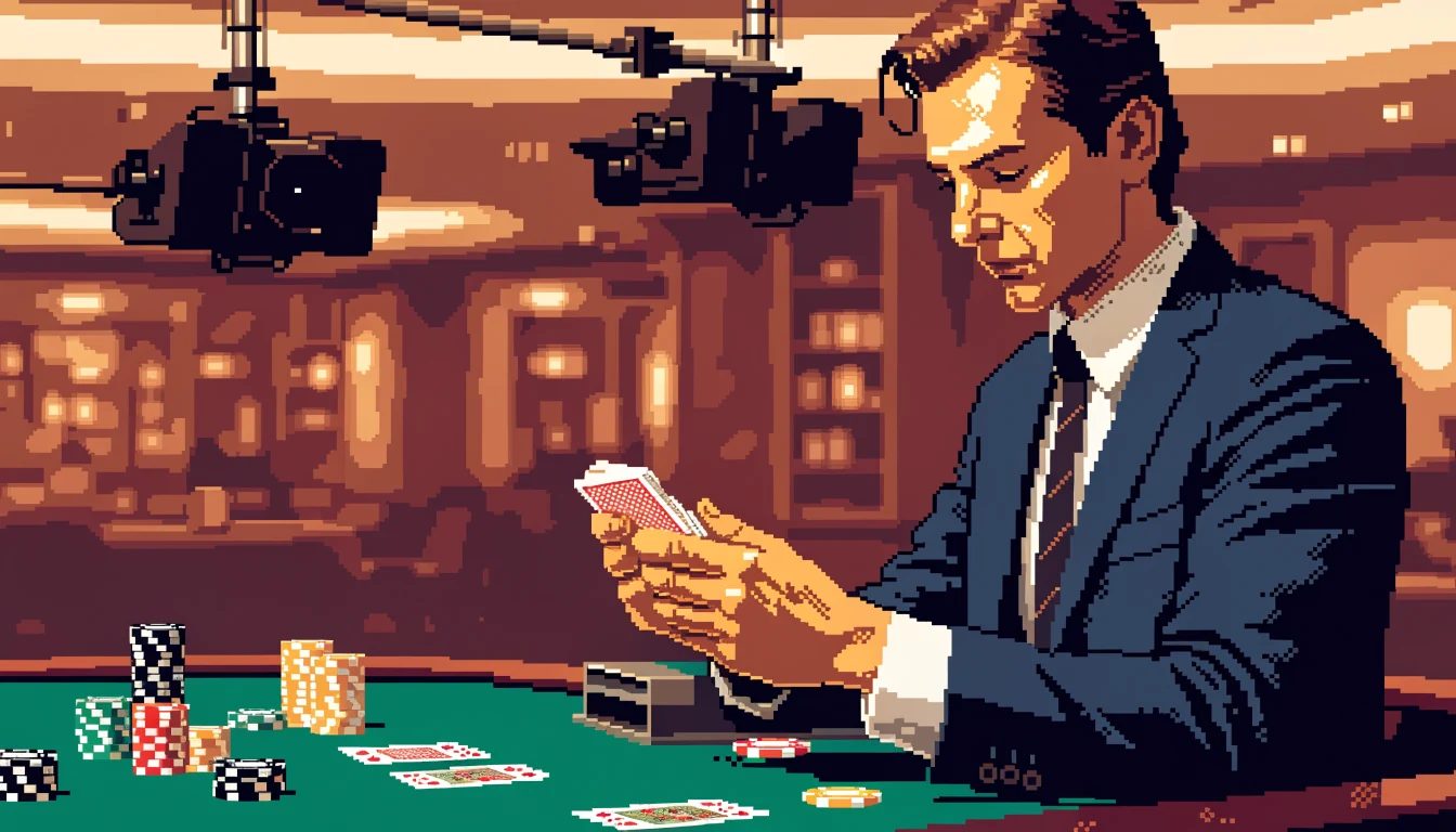 Live-Dealer an einem Spieltisch in einem Casino-Studio in Deutschland