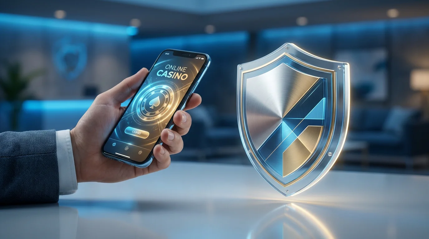 Ein frisch gestartetes deutsches Online-Casino auf dem Smartphone, daneben das Prüfsiegel der GGL-Lizenz