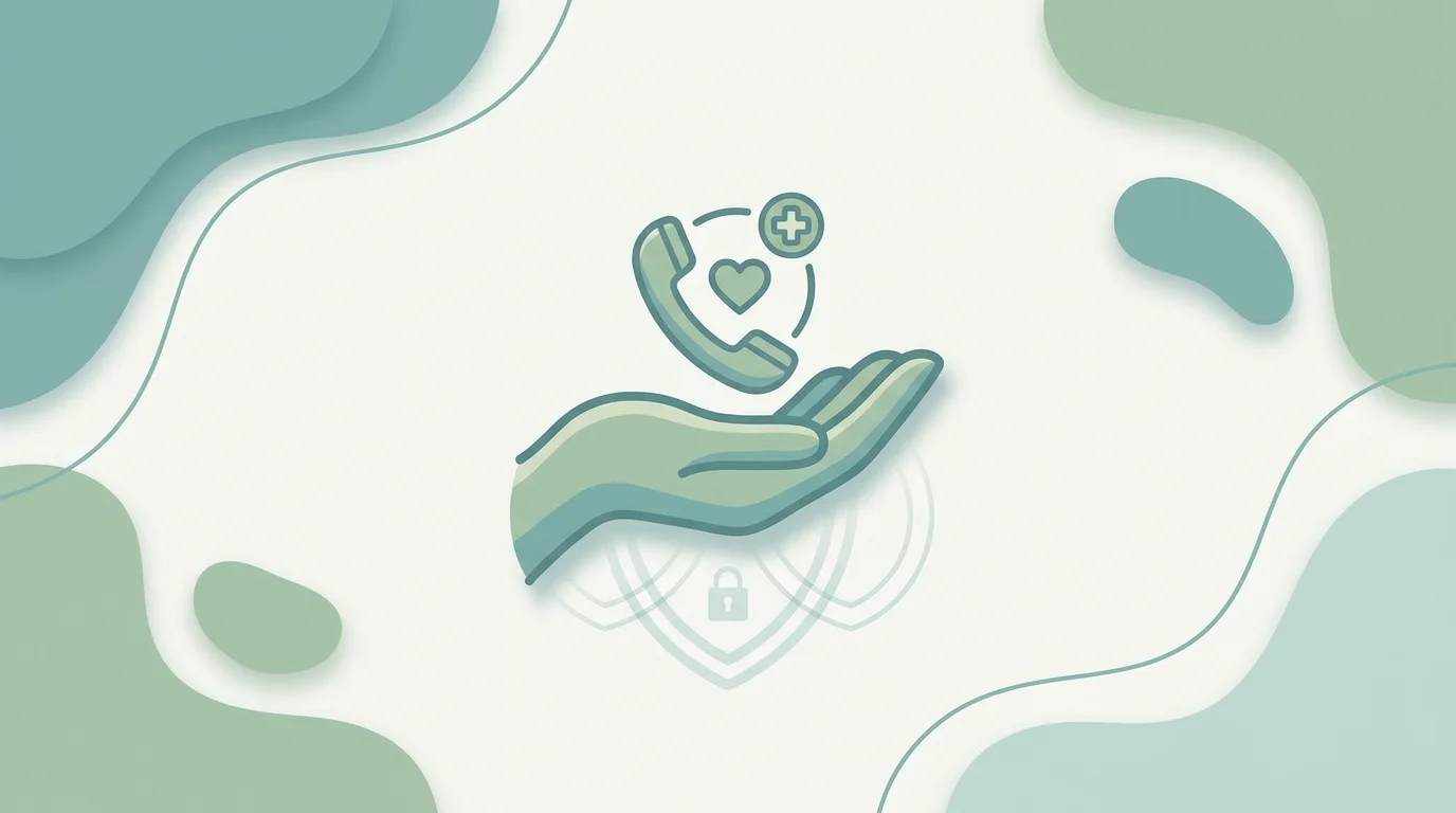 Sinnbild fuer verantwortungsvolles Spiel: eine schuetzende Hand und ein Telefon-Symbol als Hinweis auf kostenlose anonyme Hilfe bei der Bundeszentrale fuer gesundheitliche Aufklaerung