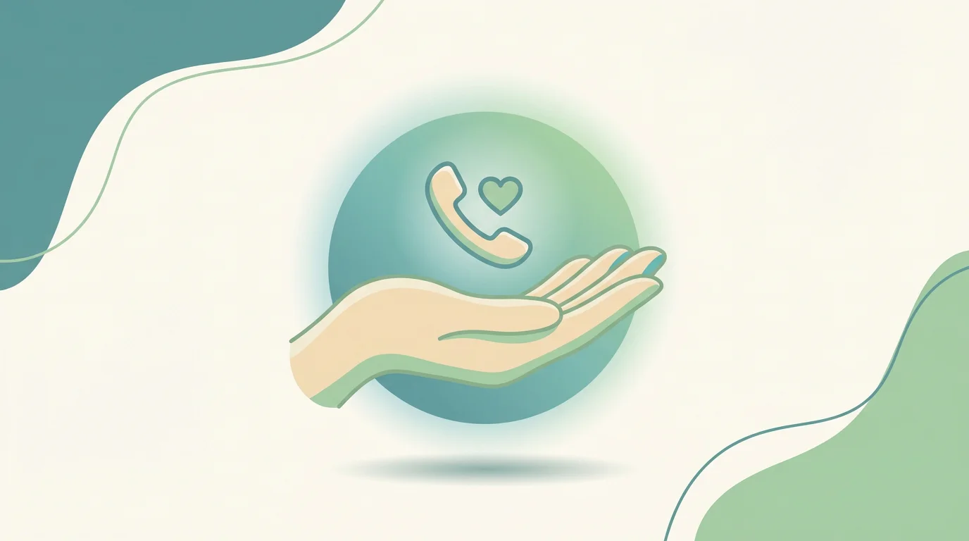 Sinnbild fuer verantwortungsvolles Spiel: eine schuetzende Hand und ein Telefon-Symbol als Hinweis auf kostenlose anonyme Hilfe bei der Bundeszentrale fuer gesundheitliche Aufklaerung
