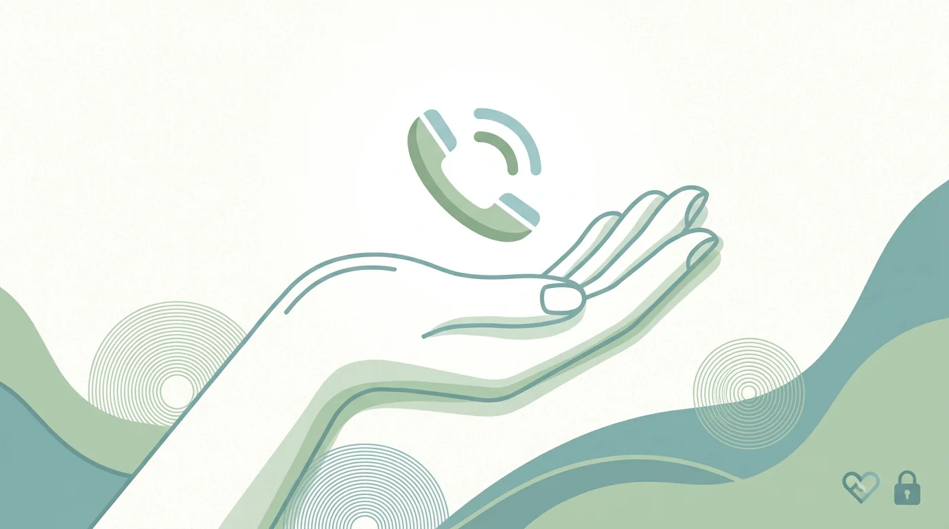 Sinnbild fuer verantwortungsvolles Spiel: eine schuetzende Hand und ein Telefon-Symbol als Hinweis auf kostenlose anonyme Hilfe bei der Bundeszentrale fuer gesundheitliche Aufklaerung