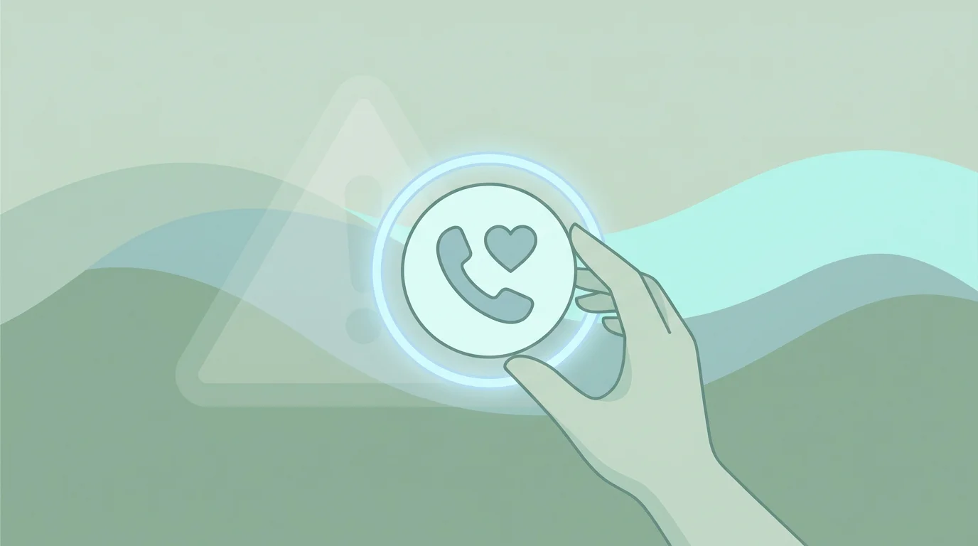 Sinnbild fuer verantwortungsvolles Spiel: eine schuetzende Hand und ein Telefon-Symbol als Hinweis auf kostenlose anonyme Hilfe bei der Bundeszentrale fuer gesundheitliche Aufklaerung